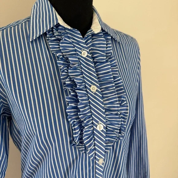 Lilly Pulitzer Jonni Button Front Ruffle Shirt - Picture 5 of 13
